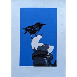 Raven on Broken Lamp